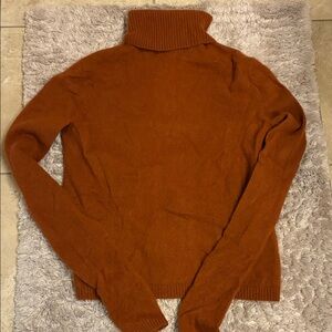 Gentle Herd 100% Cashmere Rust Turtleneck Sweater